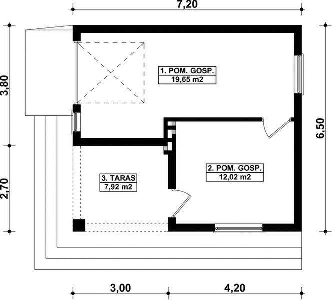 Parter projektu G160 - Budynek gospodarczy