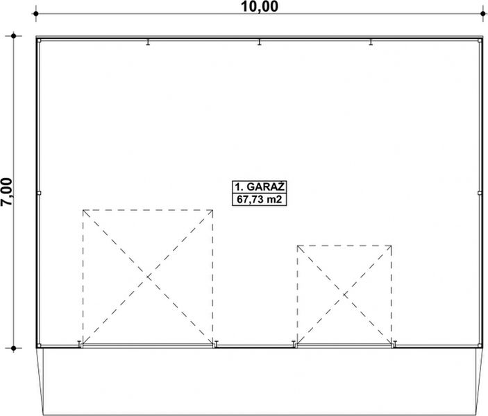 Parter projektu G118 - Budynek garażowy