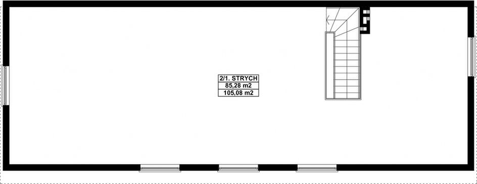 Poddasze projektu G151 - Budynek gospodarczy