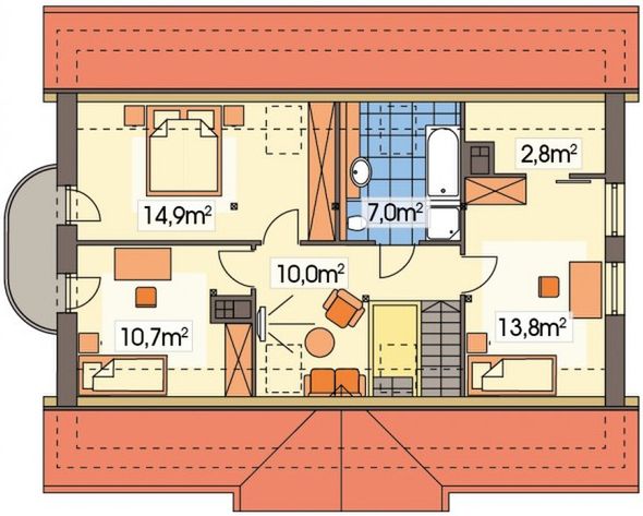 Poddasze projektu Tymek A PE