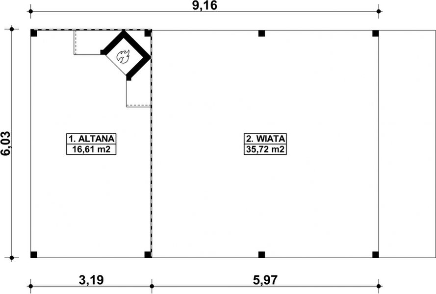 Parter projektu G170 - Wiata drewniana