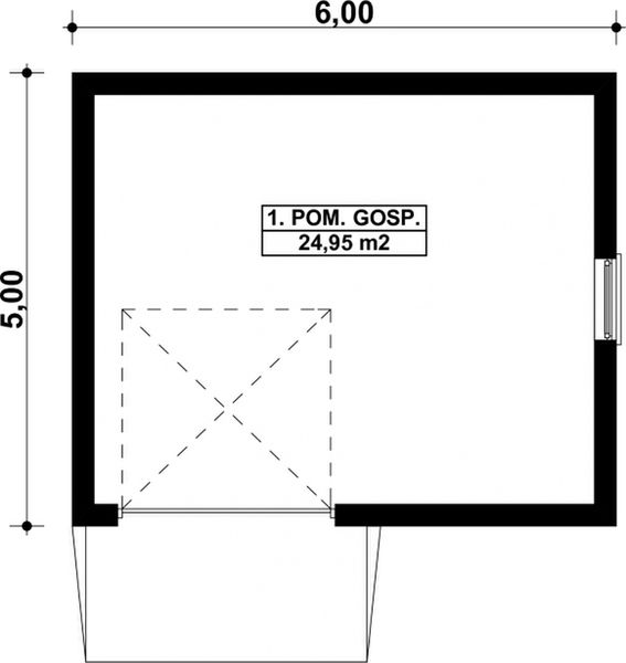 Parter projektu G153 - Budynek gospodarczy