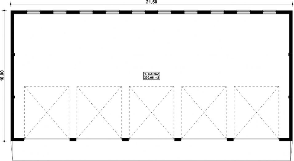 Parter projektu G210 - Budynek garazowy