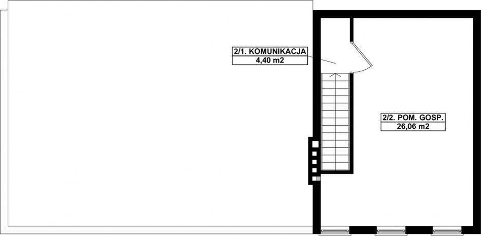 Piętro 1 projektu G173 - Budynek garażowo-gospodarczy