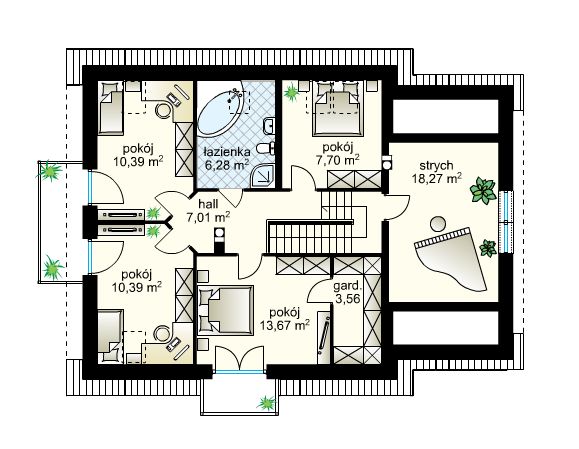 Poddasze projektu Alabaster II NF40