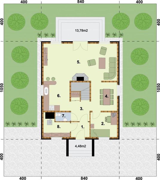 Parter projektu Acapulco szkielet drewniany