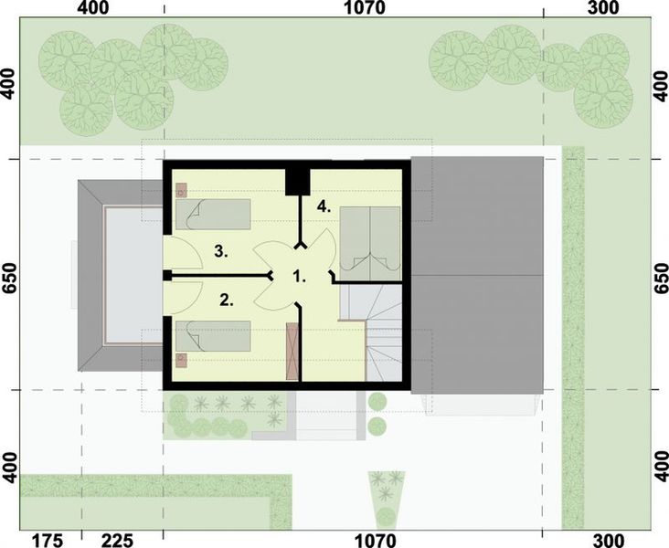 Poddasze projektu Orlean 5 dom letniskowy z poddaszem