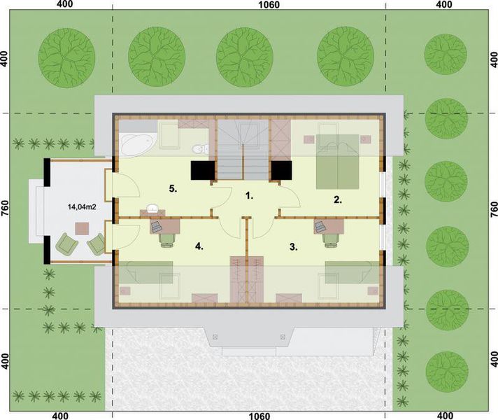 Poddasze projektu Katania szkielet drewniany
