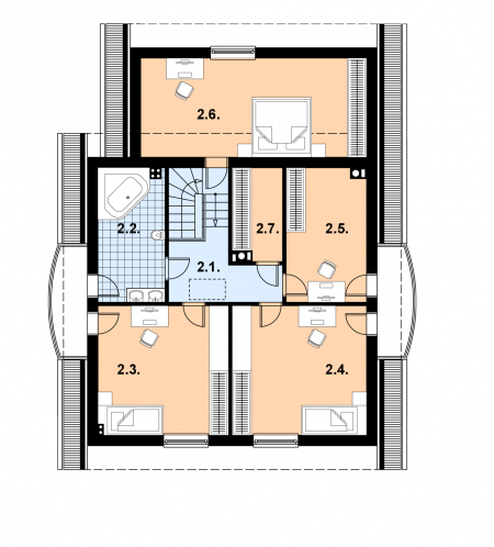 Poddasze projektu A-117 Dom tradycyjny