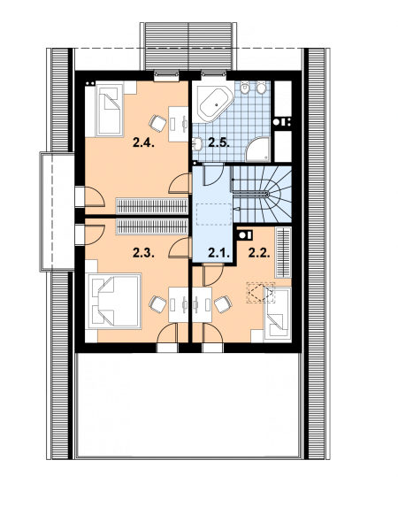 Poddasze projektu A-118 Dom tradycyjny