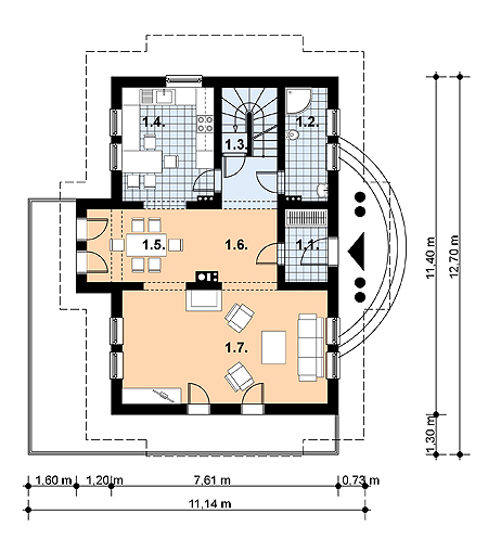Parter projektu L-71 Dom tradycyjny