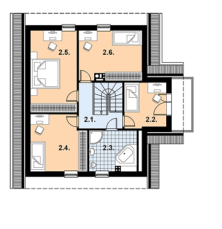 Poddasze projektu L-73 Dom tradycyjny