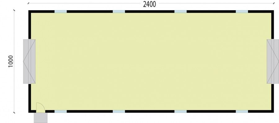 Parter projektu G228C szkielet drewniany budynek gospodarczy