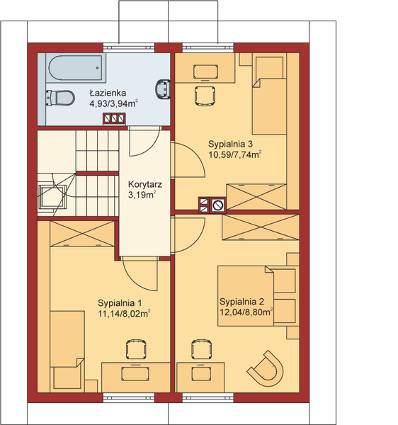 Poddasze projektu Domek Jesienny (005 SK V2)