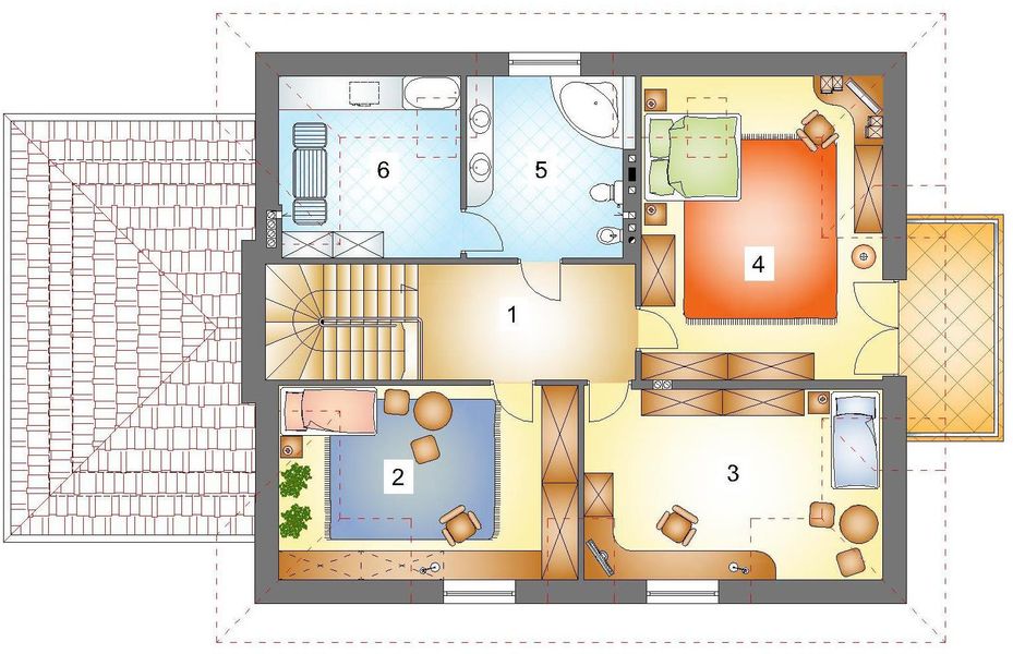Poddasze projektu JM 209