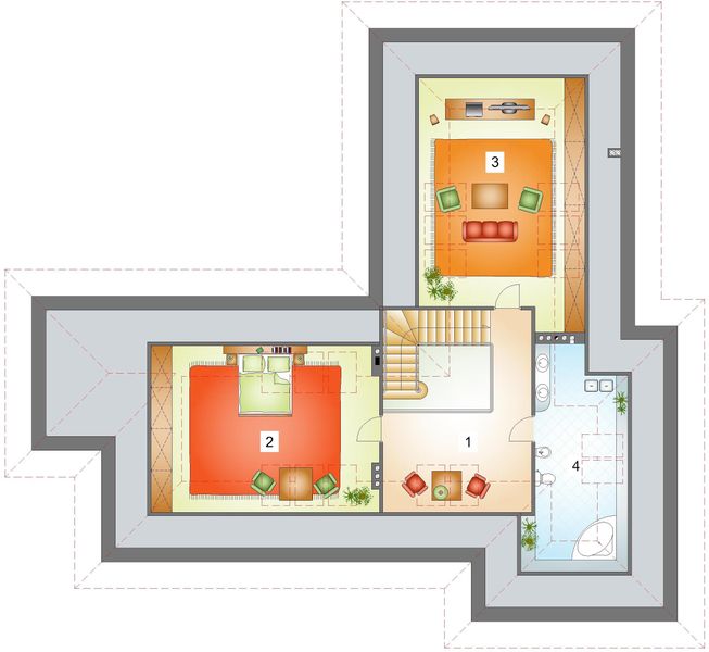 Poddasze projektu JM 206