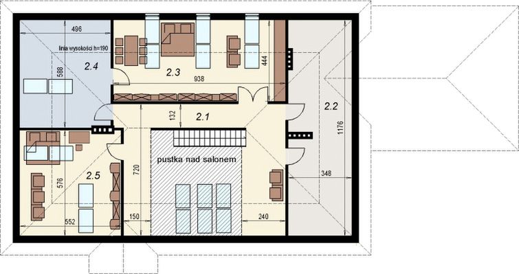 Poddasze projektu DJ 018a