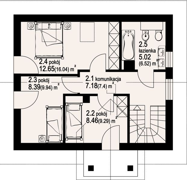 Poddasze projektu Grybów Mały 4