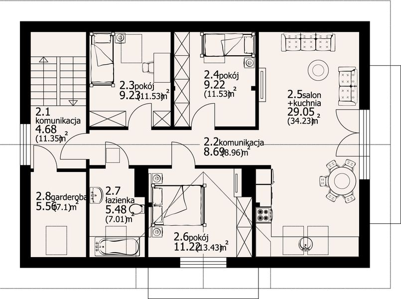 Poddasze projektu Osina 44