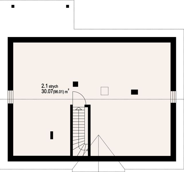 Poddasze projektu Adamówka