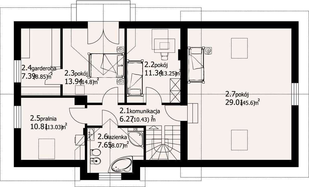 Poddasze projektu Dukla 13gg