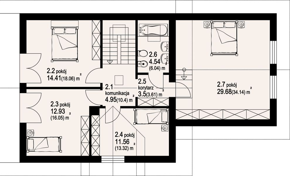 Poddasze projektu Osiek 7-01