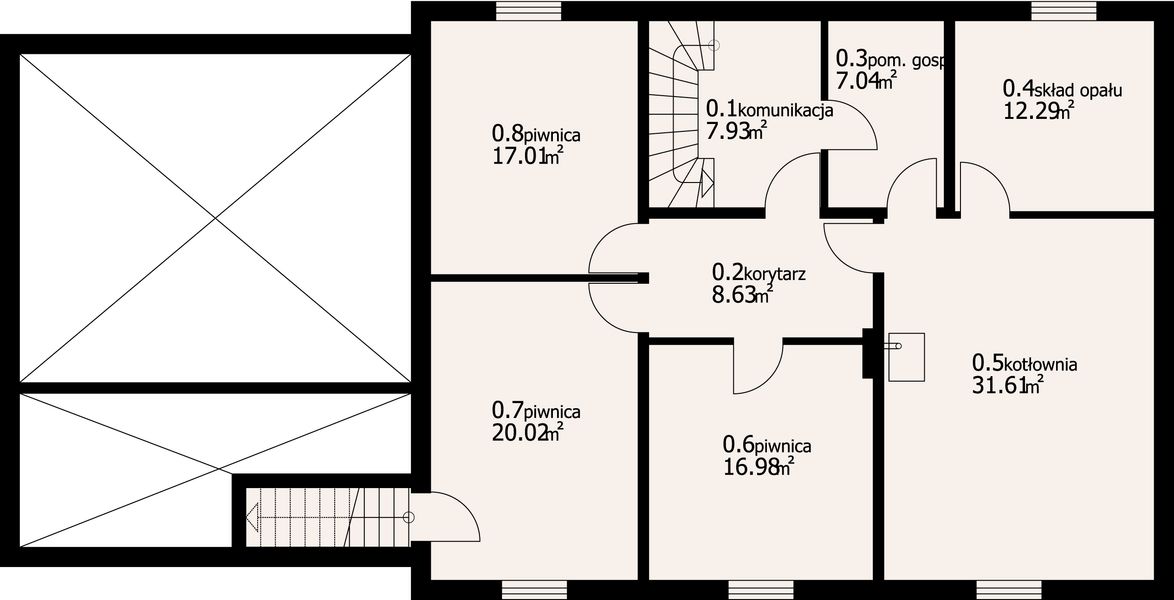 Piwnica projektu Zadębie 17