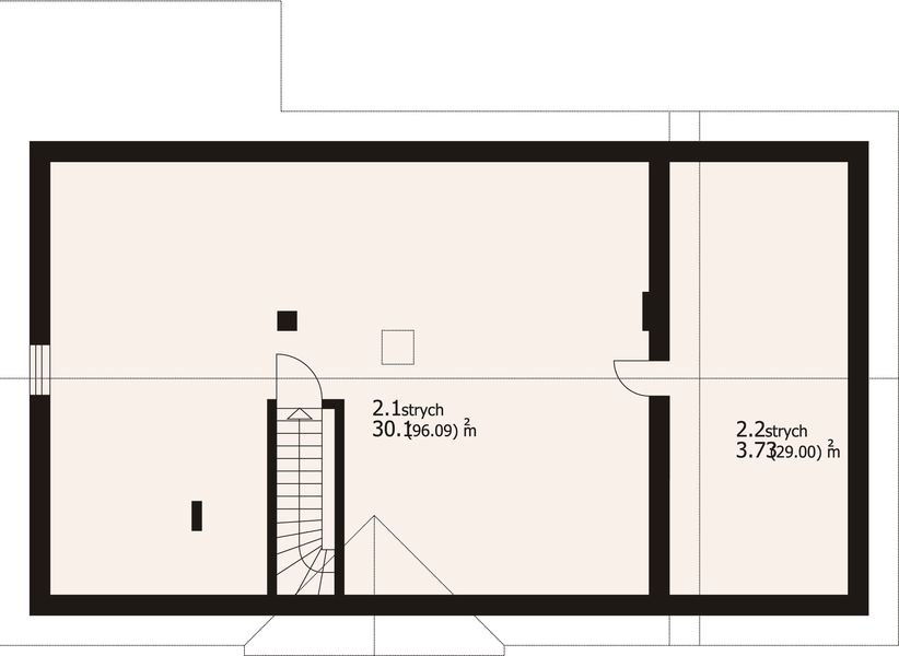Poddasze projektu Adamówka Gk1