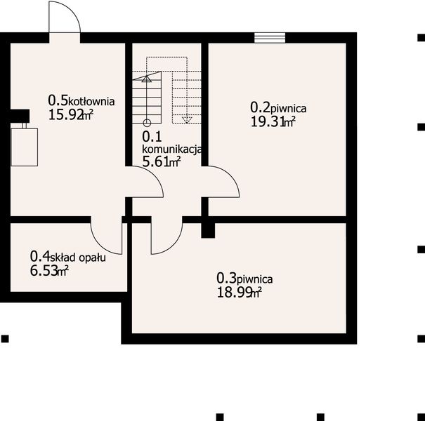 Piwnica projektu Osiek 89 Dws