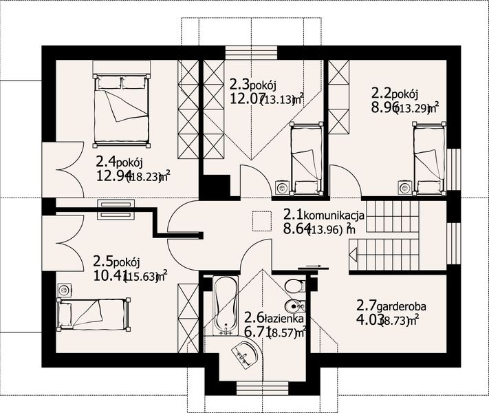 Poddasze projektu Bukowo 15