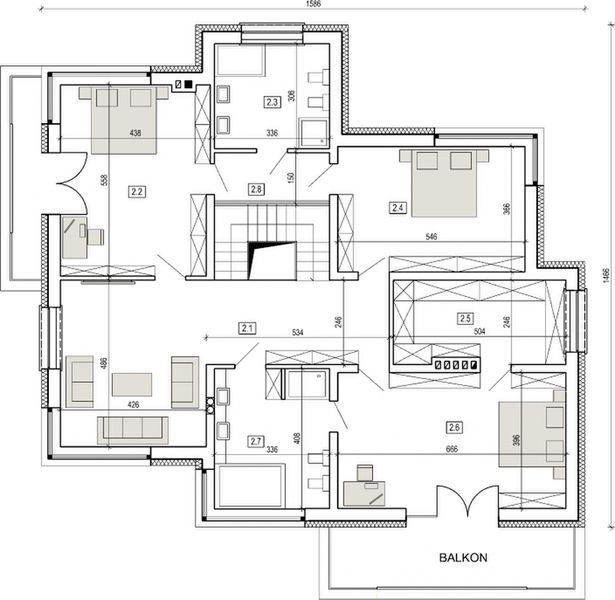 Piętro 1 projektu DN 004a