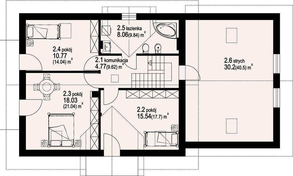 Poddasze projektu Biskupice 15-01