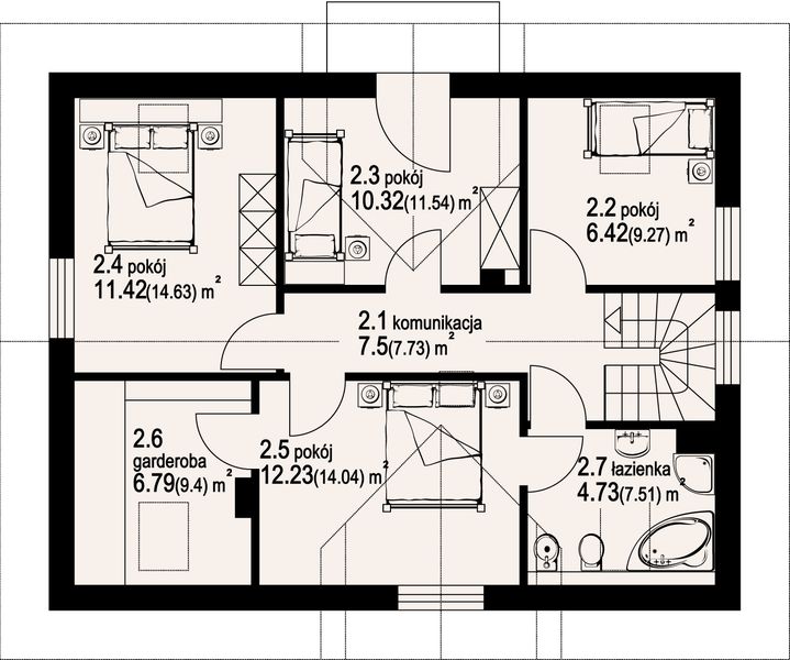 Poddasze projektu Miechów Mały