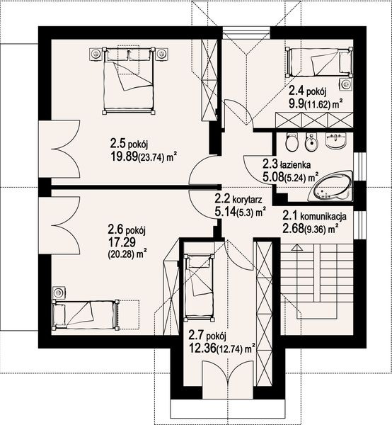 Poddasze projektu Brzozów 7-01