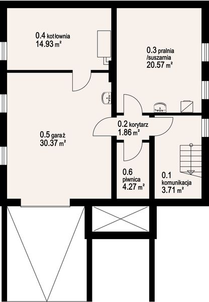 Piwnica projektu Brzozów 7-01