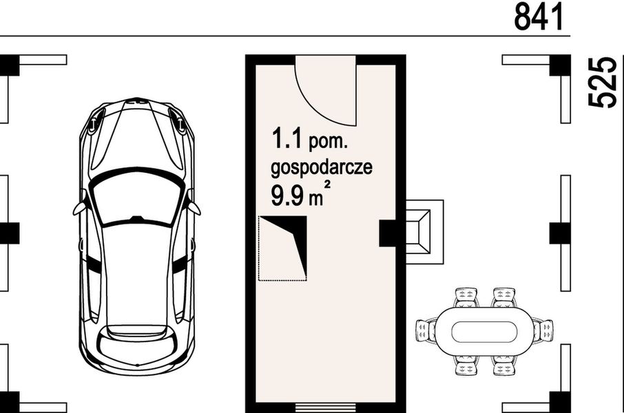 Parter projektu Budynek gospodarczy Mazurski 1 Gpm 1