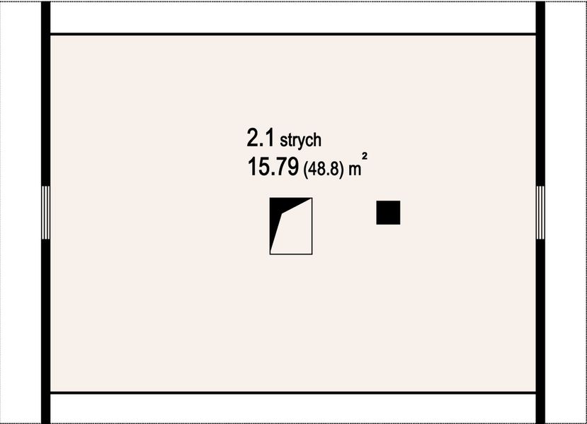 Poddasze projektu Budynek gospodarczy Mazurski 1 Gpm 1