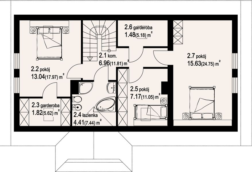 Poddasze projektu Zawoja g11 Dw-0k