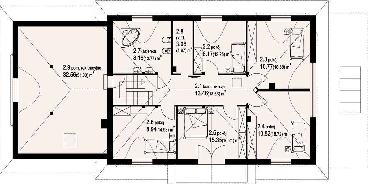 Poddasze projektu Chmielniki Dw15