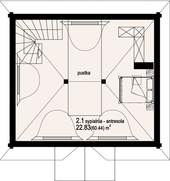 Poddasze projektu Celinowo Dw