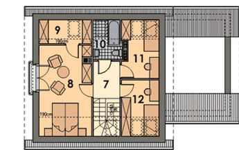 Poddasze projektu WM13A Wróblówka