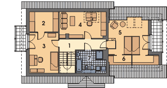 Poddasze projektu WM24B Pluszcz