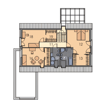 Poddasze projektu WM10 Orzechówka