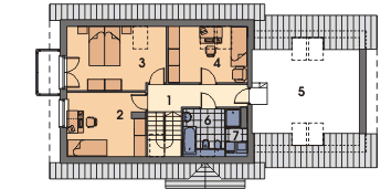 Poddasze projektu WM24 Pluszcz