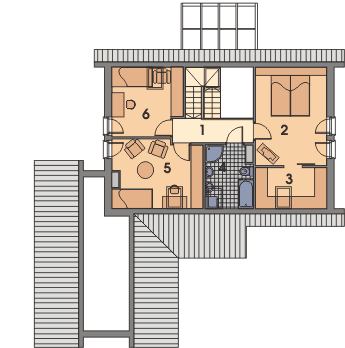 Poddasze projektu WM22A Zygmuntówka