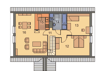 Poddasze projektu WM03 Sosnówka