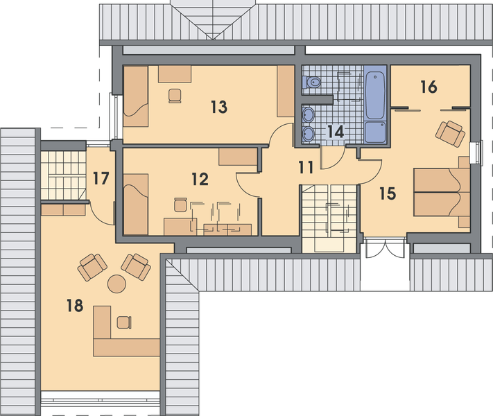 Poddasze projektu WM09 Skowronek