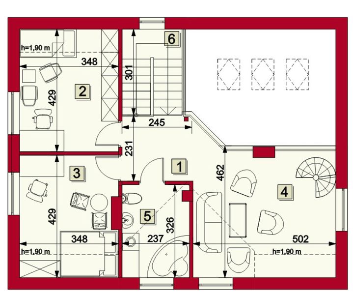 Poddasze projektu Modena