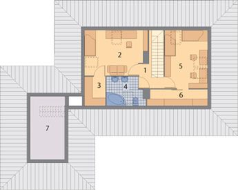 Piętro 1 projektu WM05 Piecuszek