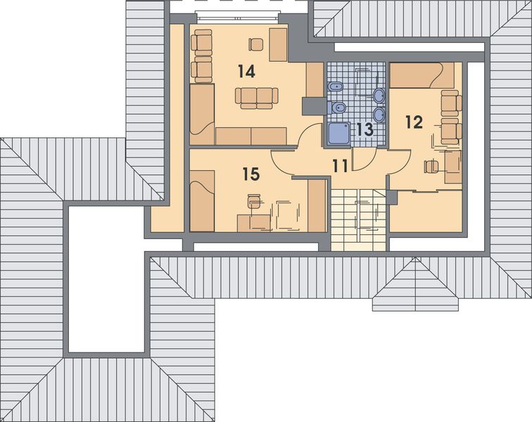 Poddasze projektu WM08 Czajka